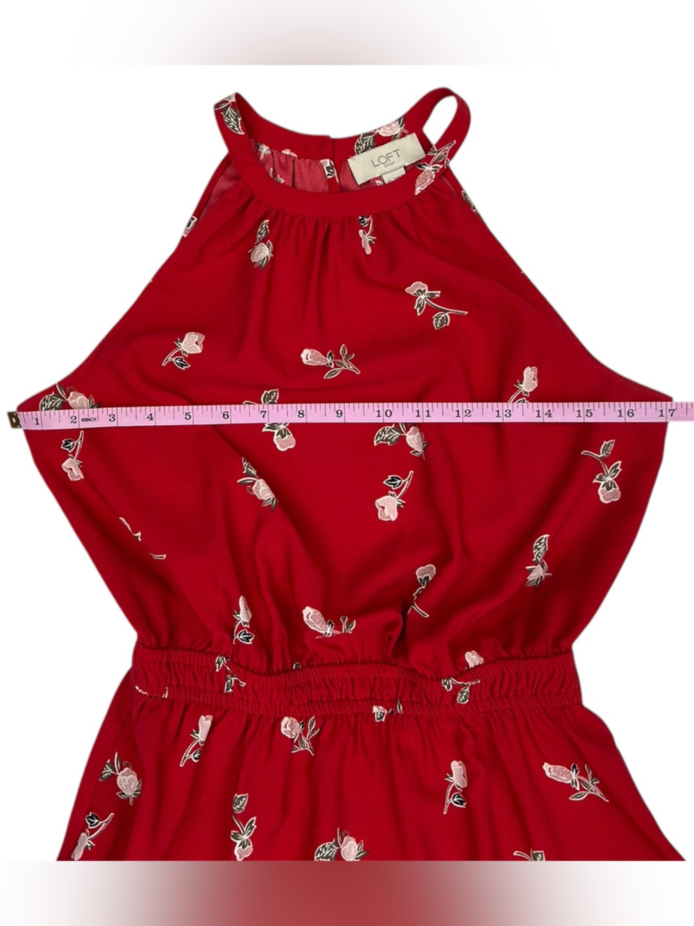 LOFT Women’s Floral Flounce Halter Dress - Picture 5 of 10